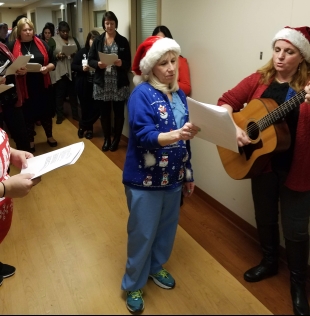 Garden City Hospital staff sings holiday carols to patients and coworkers