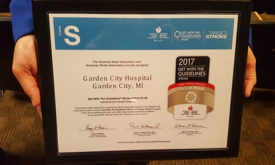 Garden City Hospital Earns American Heart Association 2017 Stroke Gold Plus Quality Award